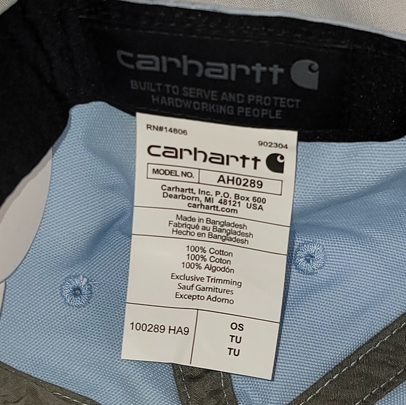 Carhartt Canvas Cap for Ladies One Size Alpine Blue - Picture 4 of 4